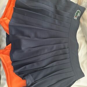 Lacoste Dark Blue Skirt with Bright Orange Accent